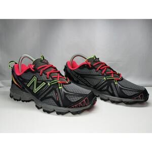 New Balance Trail Running Shoes Womens Size 8.5 Gray Black Pink ACTEVA Rockstop‎